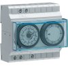 Hager Таймер Суточный/Недельный электромеханический, пит.230B ±10% 50/60Гц, вых. конт.1П/16A 230В 50Гц АС1, tшага=15мин, запас хода 200ч, с возм. ручного упр EH191