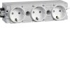 Hager Розетка Schuko Ecoline тройная, 16A 230В АС, в С-профил GS30009010