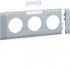 Hager крышка тройная STD OT 80мм, алюминий GB08031LAN