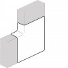 Hager Плоский вертикальный угол, GBD 50161, RAL9010 L43489010